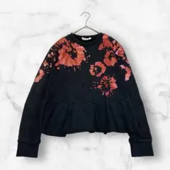 MARNI マルニ 花柄スウェット トレーナー フリルスウェット ブラックのサムネイル