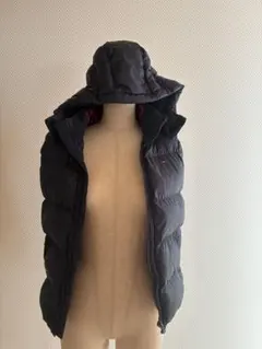 TOMMY HILFIGER フード付きダウンベスト140 ネイビー
