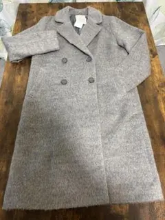 Ungrid グレー ダブルブレスト ロングコート