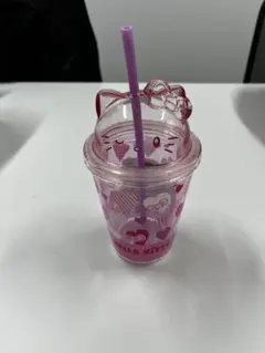 ハローキティ ピンクカップ・タンブラー ストロー付き