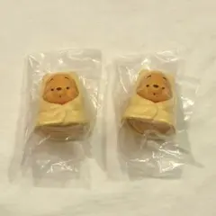 ディズニー　カプセルトイ　くるまりスタイル　プーさん　2点
