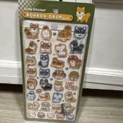 和柄 柴犬ボンボンドロップシール