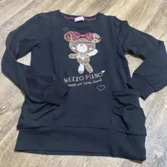 メゾピアノ 長袖 トレーナー ブラック 160cm 中古品