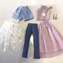 美品 リカちゃん 22cmドール服 作家様 アウトフィット ピアス まとめ売り