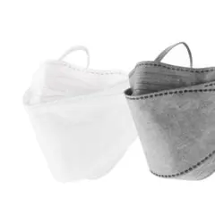 3次元ダイアモンドマスク　78枚セット　グレー　ホワイト