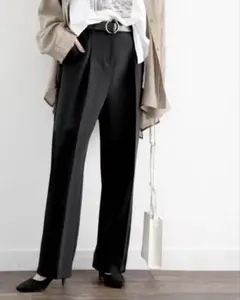 専用です新品クラシカルエルフ 美脚魅せ、センタープレスタックワイドパンツ黒XL