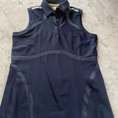 adidas レディース ネイビー ポロシャツ