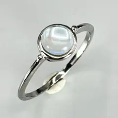 指輪　レディース　シルバー　925　ムーンストーン　ボール　レインボー　カラフル