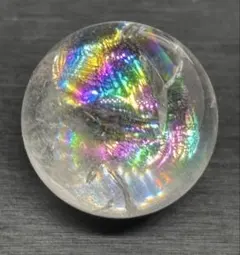 綺麗な虹　アイリス水晶　スフィア　丸玉　24.5ミリ　アイリスクォーツ