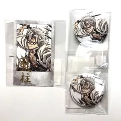 幕間画　WEBSHOPくじ　D賞 箔押しチェキ風ブロマイド　缶バッジ　不死川実弥