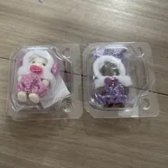 シルバニアファミリー　赤ちゃんカラフルウサギコスチューム　ピンク　紫