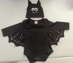 ハロウィン　こうもりロンパース
