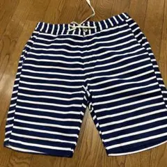 BACK NUMBER ネイビー/ホワイトストライプ ショートパンツ Lサイズのサムネイル