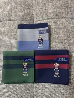 ★新品未使用　Polo Ralph Lauren ポロベアハンカチ3枚セット
