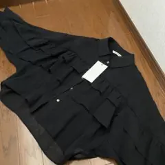 ZARA 新品未使用品　フリル ブラウス　ブラック