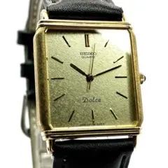 稼働/18KT/新品電池】セイコー ローレル スモセコ ギョーシェ 腕時計 