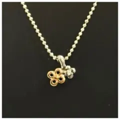follifolliフォリフォリシルバ-925 クロ-バ-とハ-トのネックレス 