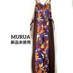 新品未使用】MURUA ムルーア　サロペット　オールインワン　総柄　派手　花柄