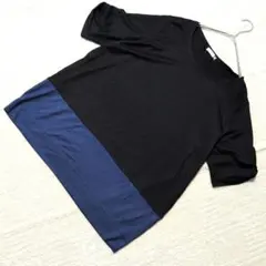 ​eur3 エウルレカ バイカラー チュニック カットソー 13号 LL 紺 黒のサムネイル