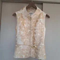 シャネル/香奈儿 レインボーストライプ シルク 半袖 34サイズ 桑の絹