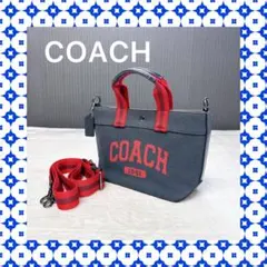 【希少】COACH コーチ トートバッグ 20 グラフィック 2WAY ネイビー