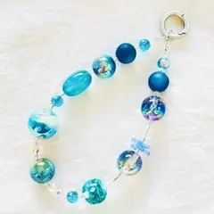 ビーズストラップ/キーホルダー　バッグチャーム ハンドメイドNO.591