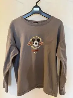 ミッキーマウス　ロゴロングTシャツ　ラグランTシャツ