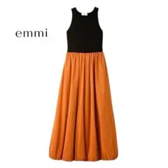 【emmi atelier】エミアトリエ ニットドッキングドロストワンピース