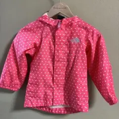 ノースフェイス　ドット　ピンク　ジャケット　アウター　フード　女の子　キッズ