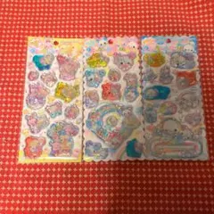 ぷくぷくあわわちゃん等　ウォーターシール　3点セットです。