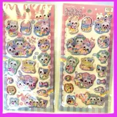 話題☆シャカシャカカプセルシール　2枚セット　平成感♪