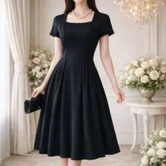 sybilla シビラ 美シルエット フォーマルワンピース ブラック 黒 40