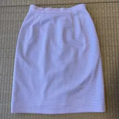 薄紫 タイトスカート 膝丈