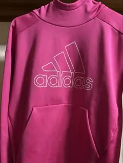 adidas フード付きパーカー ピンク 160サイズ