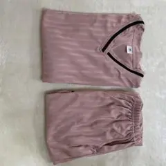 kott ピンク ストライプ Vネック セットアップ L