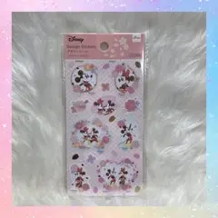【ダイソー】Disney ディズニー デザインシール ミッキー&ミニー さくら