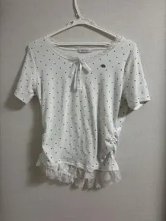 ドット柄 レース 半袖 トップス Availのサムネイル