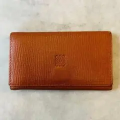 LOEWE 長財布 2つ折り アナグラム エンボスロゴ オレンジ - メルカリ