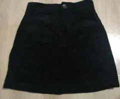 GU コーデュロイミニスカート 台形スカート ブラック