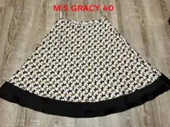 M'S GRACY ヨークシャーテリア模様　フレアスカート 40のサムネイル