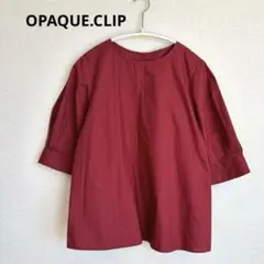 OPAQUE オペーク ドット クリップ　UV パフ スリーブ ブラウス　M