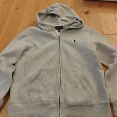 ポロラルフローレン ジップパーカー グレー L/G(14-16) 裏起毛 160