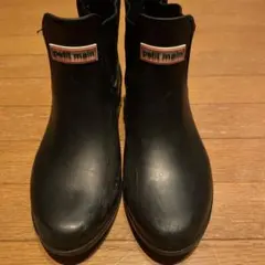 【キッズ】Petit main レインブーツ ブラック 黒プティマイン 18cm