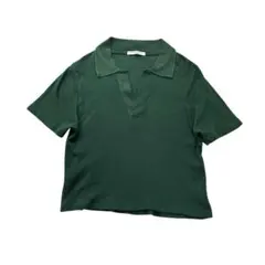 BEAUTY & YOUTH グリーン　メッシュ　ポロシャツ