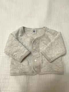 プチバトー アイボリー キルティング カーディガン 81センチ アウター