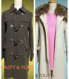 2点セット‼　BEAUTY&YOUTH ファー襟ロングコート&ダッフルコート