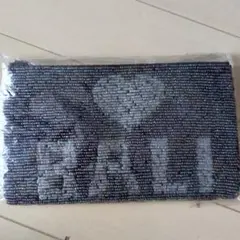 【新品未使用】ビーズ製ポーチ I LOVE BALI