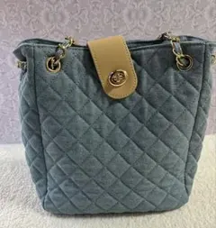 earth music&ecology デニムキルティングチェーンバッグ