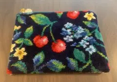 フェイラー　フラットポーチ小　チェリー×アルファベット　希少品