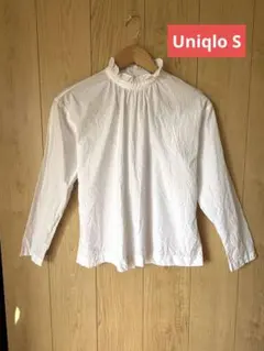 UNIQLO ユニクロ レディース ハイネック ブラウス ホワイト Sサイズ